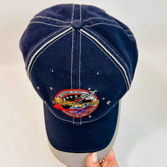 Vintage Y2K Disney Epcot Mission Space Ride Blue Adjustable Cap OS - Picture 4 of 11